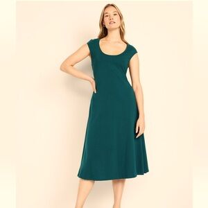 Emerald Green Midi Dress XL